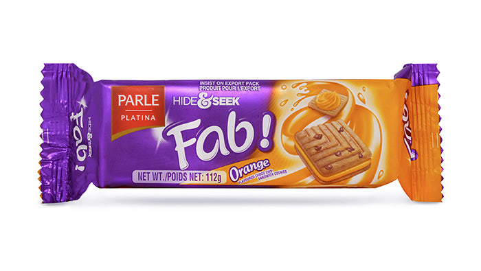 Parle Hide & Seek Orange Cream Biscuits 112G