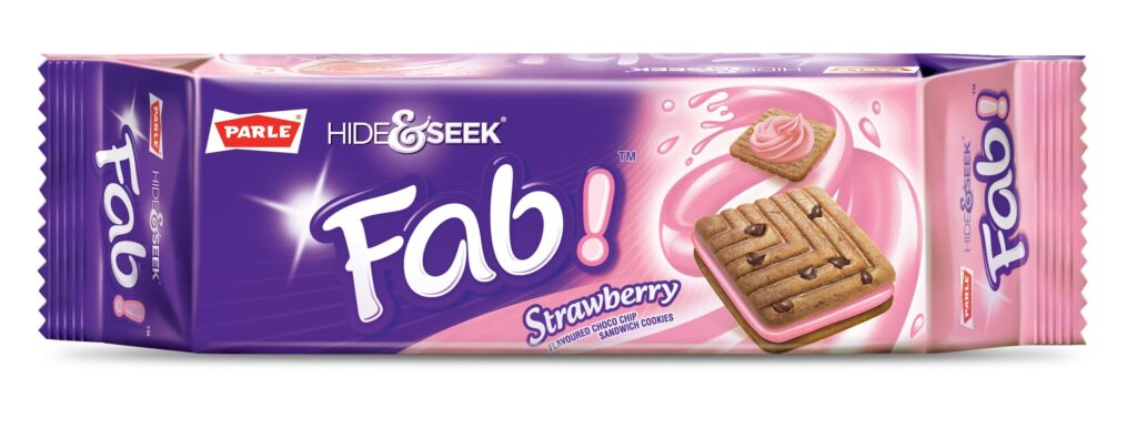 Parle Hide & Seek Strawberry Cream Biscuits 112G