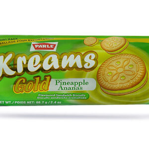 Parle Kreams Gold Pineapple Cream Biscuits 80G